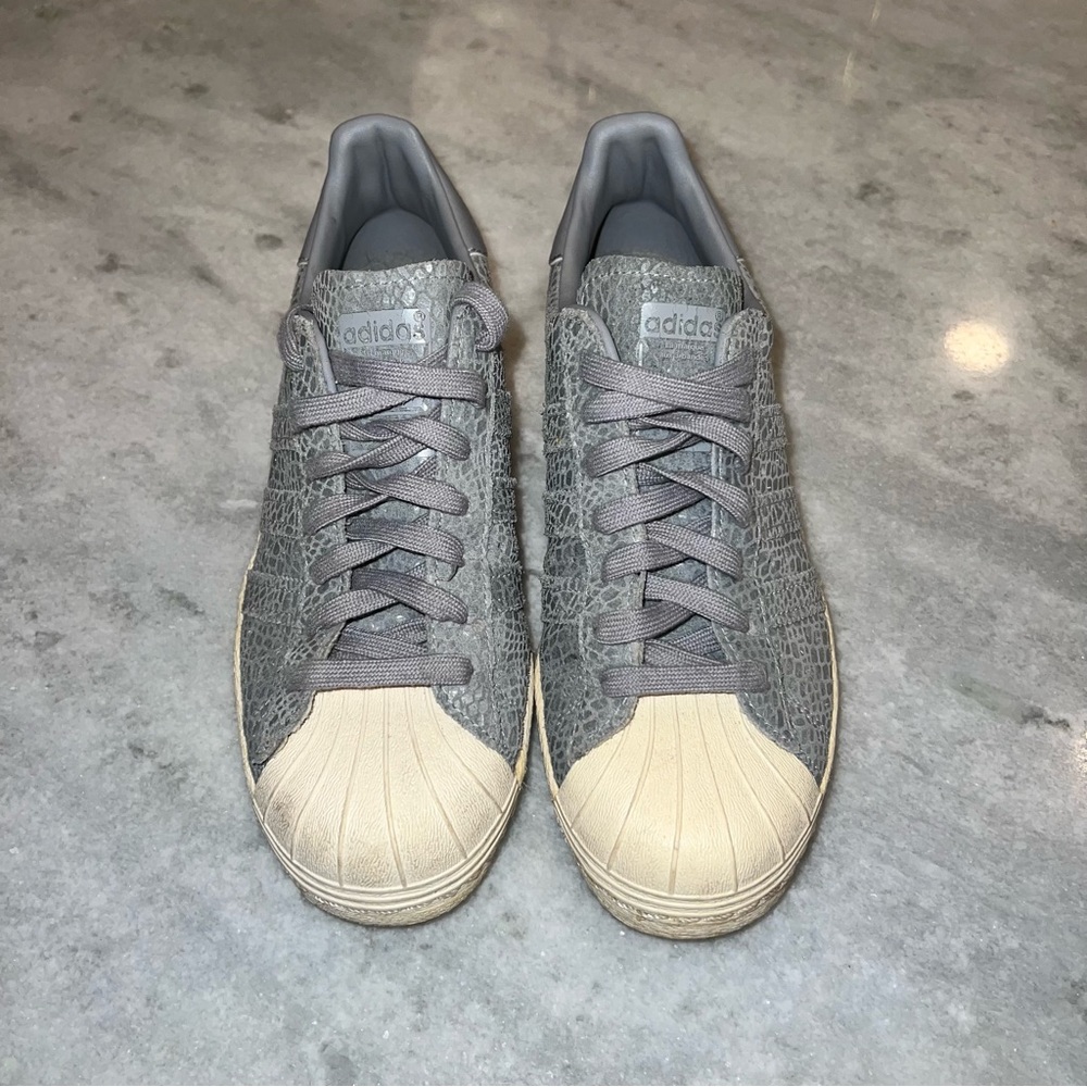 Adidas Superstar 80s Gray Snakeskin